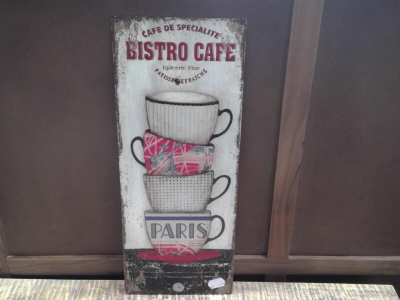 PLAQUE METAL BISTRO CAFE