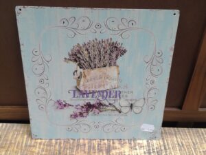 PLAQUE METAL 30X30CM LAVENDER ANNEXE MEUBLE & DECO