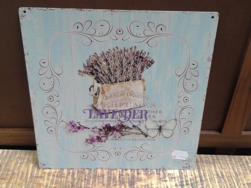 PLAQUE METAL 30X30CM LAVENDER