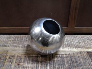 VASE BOULE METAL CHROMÉ DIAM.18CM ANNEXE MEUBLE & DECO