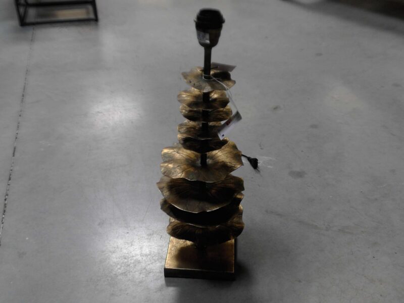 PIED DE LAMPE METAL DORÉ H.58CM