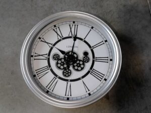 HORLOGE GM DIAM.60CM COLORIS CHROME VINTAGE ANNEXE MEUBLE & DECO