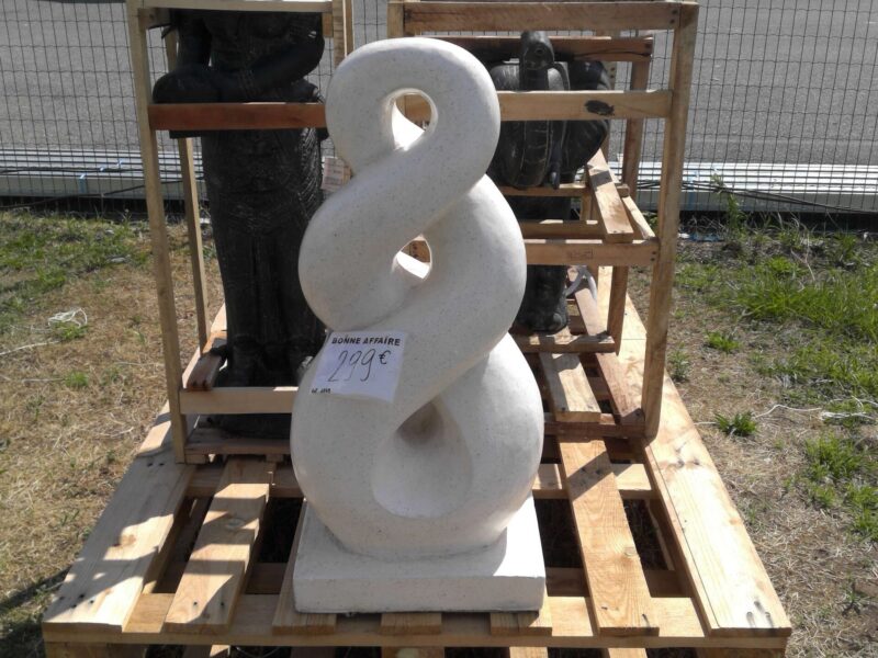 TWIST PIERRE RECONSTITUÉE H.80CM COLORIS BLANC