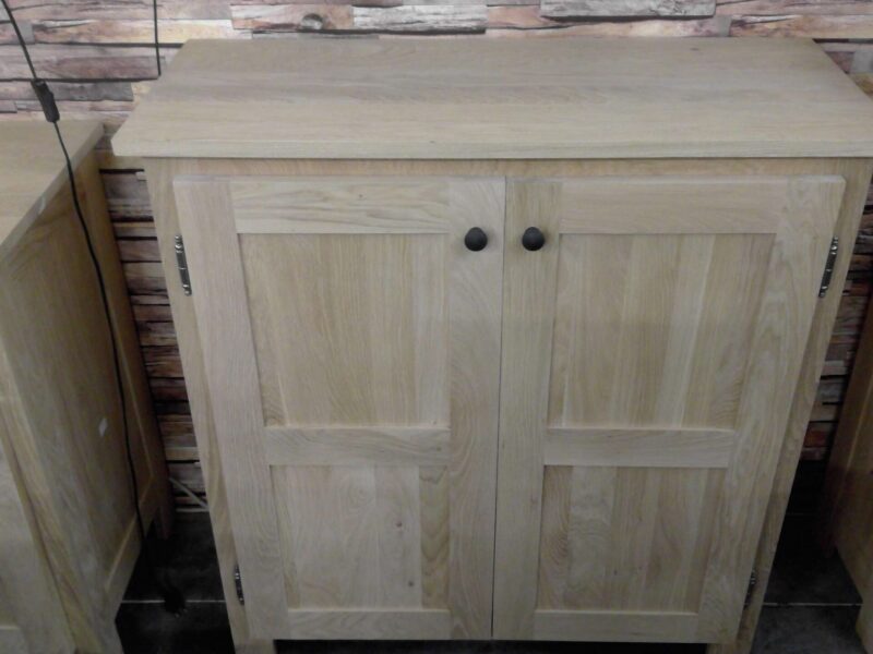 MEUBLE D'APPOINT 2 PORTES BOIS MASSIF BRUT FABRICATION FRANÇAISE