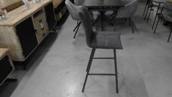 TABOURET DE BAR GRIS ANTHRACITE HAUTEUR ASSISE 75CM – Image 2