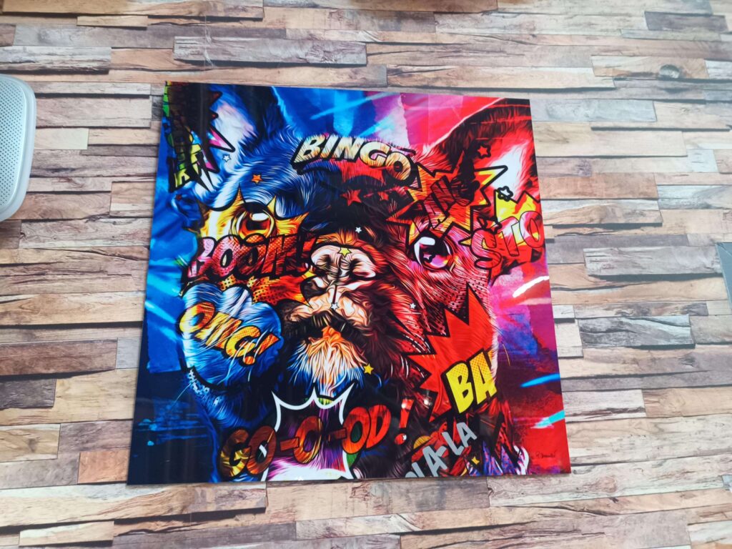 TABLEAU ALU DIBOND  BULLDOG GRAFFITI