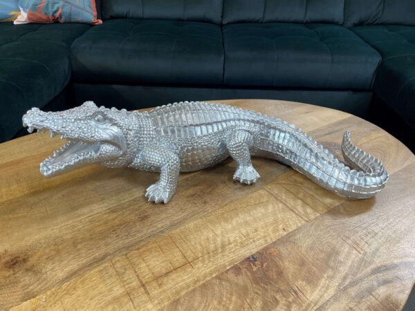 CROCODILE ARGENTÉ L.60CM