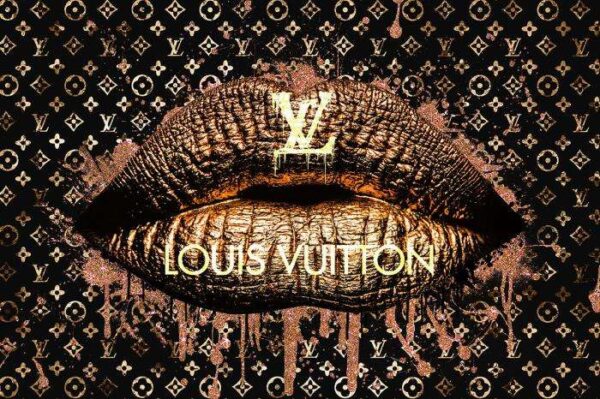 TABLEAU EN VERRE BOUCHE LOUIS VUITTON 80X120CM