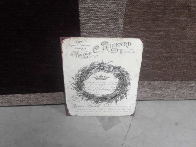 PLAQUE METAL PM 20X25 COURONNE LAVANDE