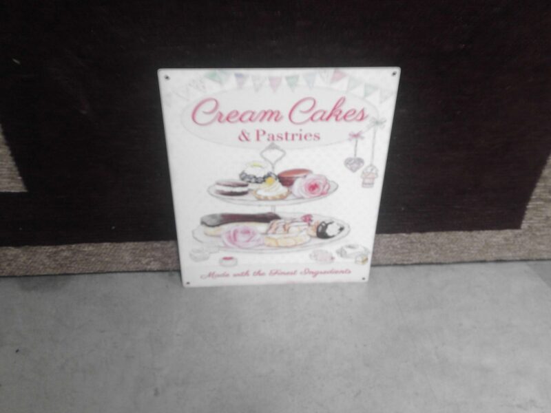 PLAQUE METAL PM 20X25 CREAM CAKES