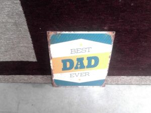 PLAQUE METAL PM 20X25 BEST DAD EVER ANNEXE MEUBLE & DECO