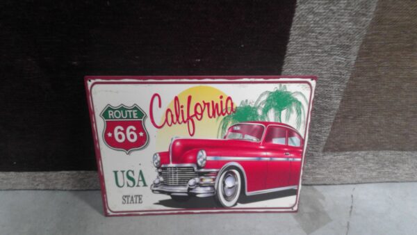 PLAQUE METAL 25X33CM CALIFORNIA ANNEXE MEUBLE & DECO