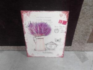 PLAQUE METAL 25X33CM LAVENDER ANNEXE MEUBLE & DECO