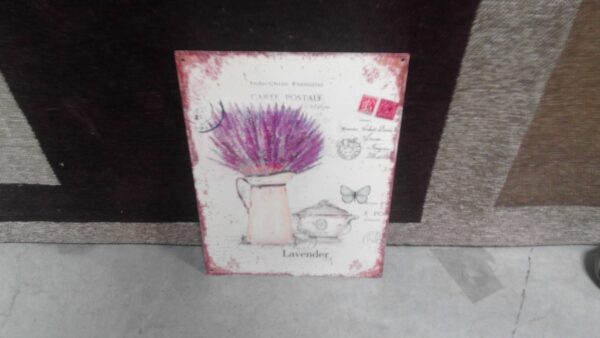 PLAQUE METAL 25X33CM LAVENDER ANNEXE MEUBLE & DECO