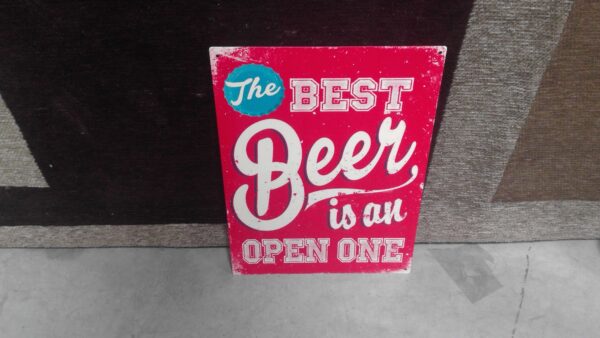 PLAQUE METAL 25X33CM THE BEST BEER ANNEXE MEUBLE & DECO