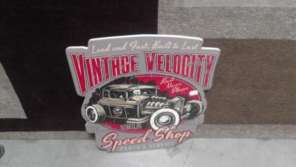 PLAQUE METAL VINTAGE VOITURE ANNEXE MEUBLE & DECO