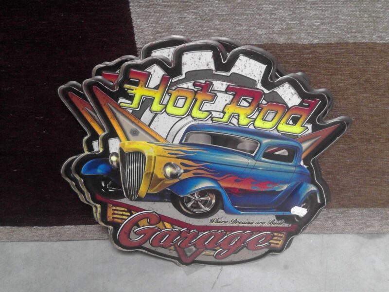 PLAQUE METAL HOT ROD
