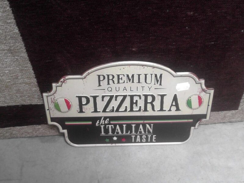 PLAQUE MÉTAL PREMIUM QUALITY PIZZERIA