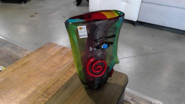 VASE GM VISAGE VERRE MULTICOLORE STYLE MURANO