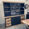 BUFFET 2 CORPS MANGUIER ET MÉTAL NOIR  - PORTES COULISSANTES L.190CM