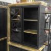 BUFFET 2 CORPS MANGUIER ET MÉTAL NOIR  - PORTES COULISSANTES L.100CM – Image 3