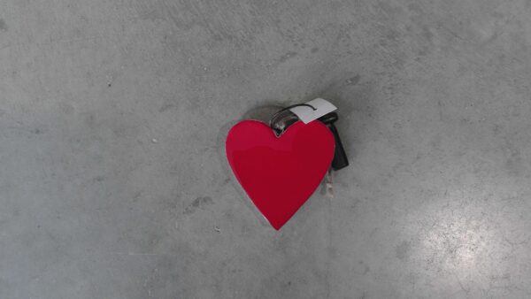 COEUR EN BOIS A SUSPENDRE ROUGE