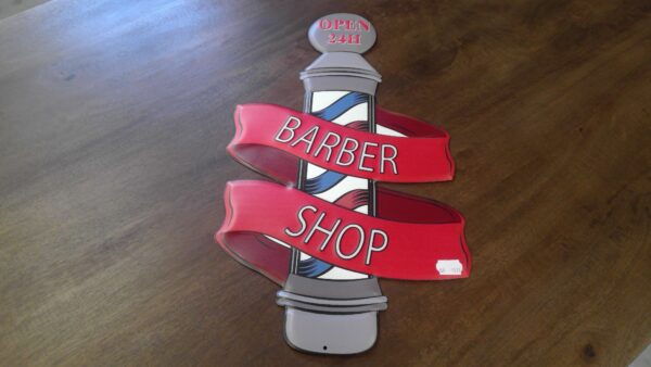 PLAQUE MÉTAL BARBER SHOP MM