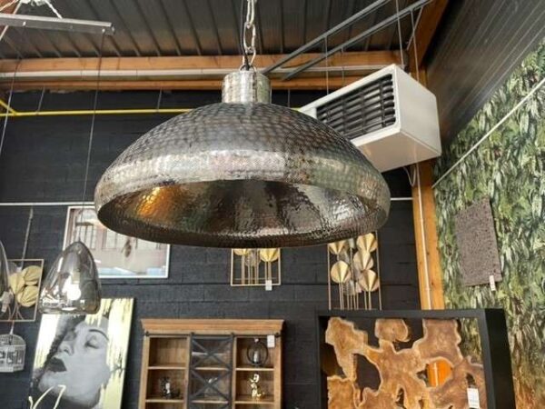 LUSTRE METAL ARGENTÉ DIAM.54CM - DESTOCKAGE