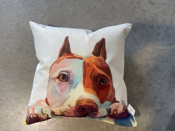 COUSSIN CHIEN STYLE AQUARELLE 43X43CM