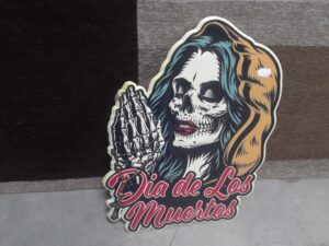 PLAQUE MÉTAL DIA DE LOS MUERTOS ANNEXE MEUBLE & DECO