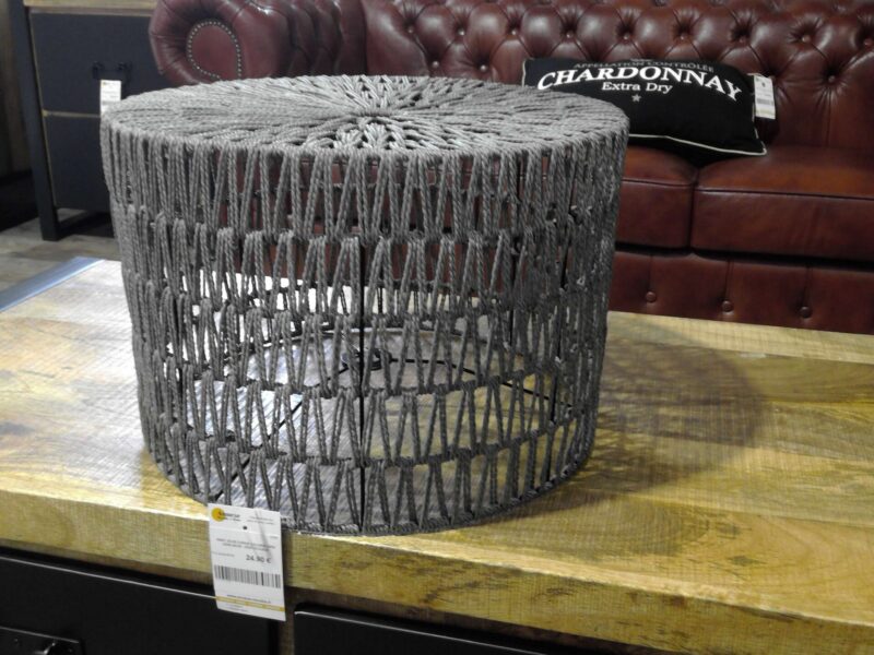 ABAT JOUR CORDE COLORIS GRIS DIAM.45CM - DESTOCKAGE