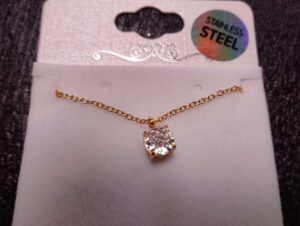 COLLIER ACIER INOXYDABLE DORÉ DIFFÉRENTS MODÈLES ANNEXE MEUBLE DECO
