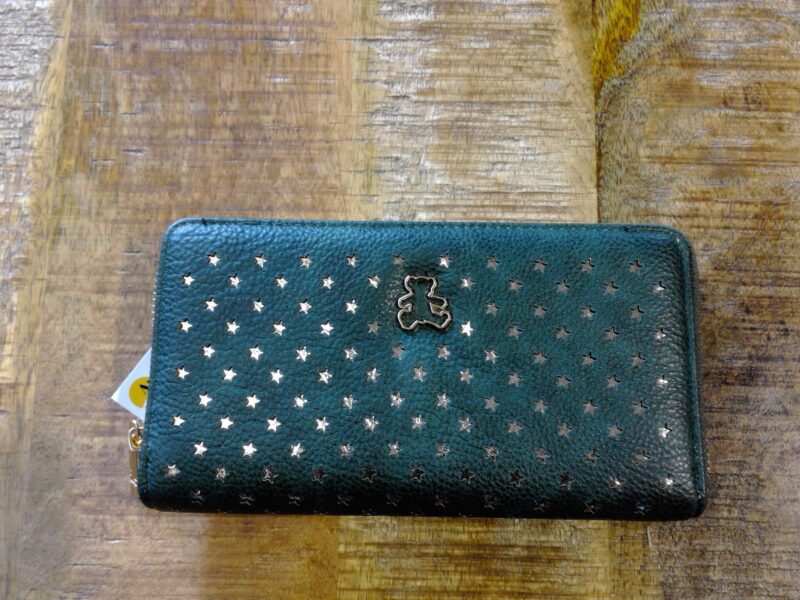 PORTE FEUILLE LULU CASTAGNETTE VERT ÉTOILES
