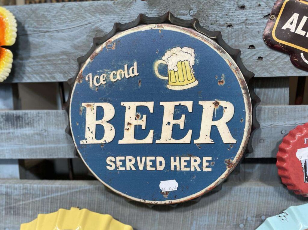 PLAQUE MÉTAL CAPSULE ICE COLD BEER