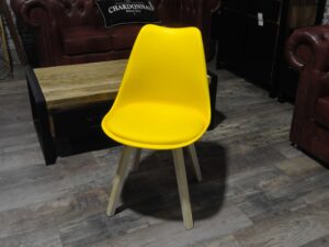 CHAISE EMY COLORIS JAUNE AVEC COUSSIN ANNEXE MEUBLE & DECO