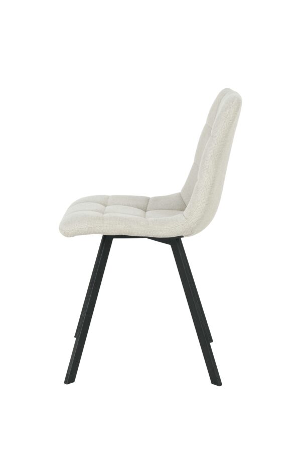 CHAISE CHILI COLORIS BEIGE – PIEDS MÉTAL NOIR ANNEXE MEUBLE & DECO