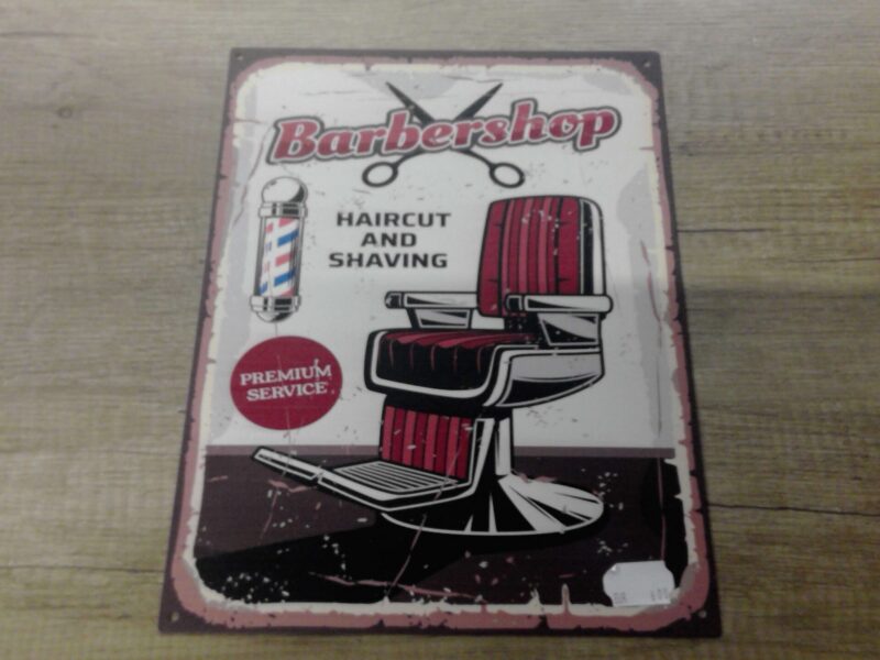 PLAQUE MÉTAL MM BARBERSHOP