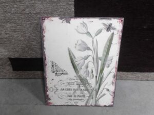 PLAQUE METAL 25X33CM JARDIN BOTANIQUE ANNEXE MEUBLE & DECO