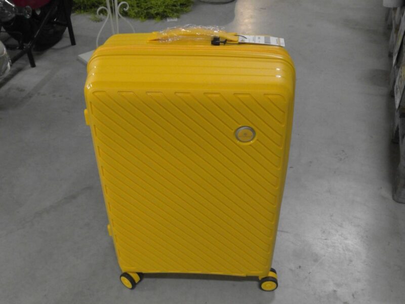 VALISE MM JAUNE - 100% POLYPROPYLÈNE - DOUBLE ROULETTES