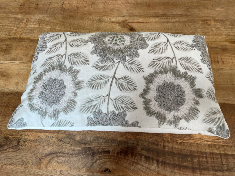 COUSSIN COTON 50X30CM BRODÉ