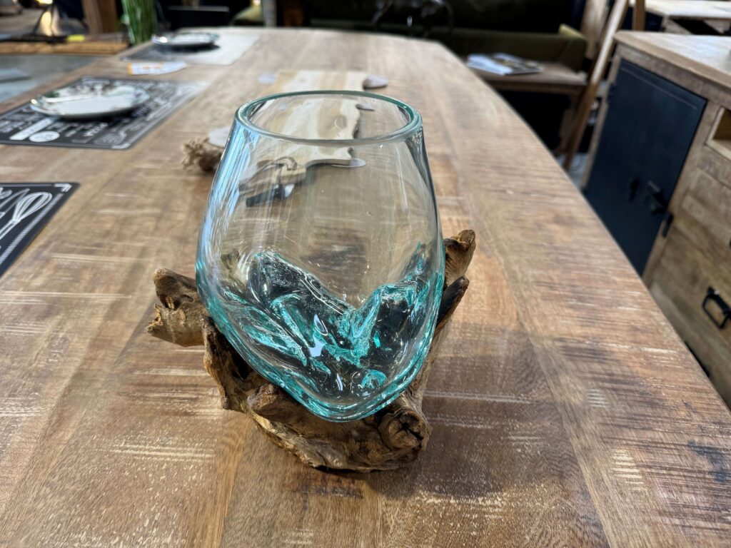 RACINE DE TECK AVEC VERRE MM