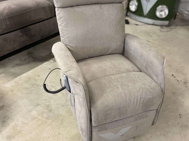 FAUTEUIL RELEVEUR ÉLECTRIQUE MONZA MONO MOTEUR - TISSU GRIS