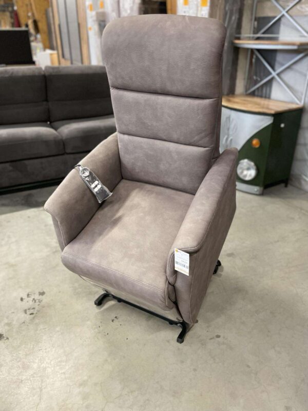 FAUTEUIL RELEVEUR MILO BI-MOTEURS MICROFIBRE COLORIS GRIS ANNEXE MEUBLE & DECO