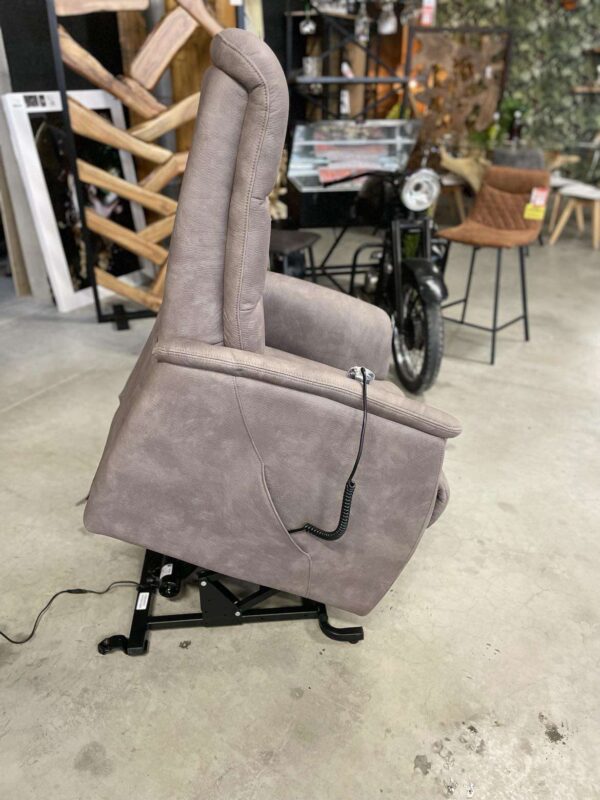 FAUTEUIL RELEVEUR MILO BI-MOTEURS MICROFIBRE COLORIS GRIS ANNEXE MEUBLE & DECO