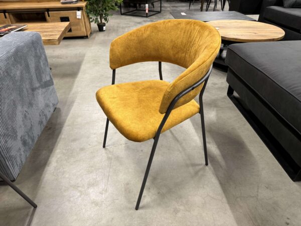 CHAISE - FAUTEUIL STYLE VINTAGE VELOURS COLORIS JAUNE - DESTOCKAGE – Image 2