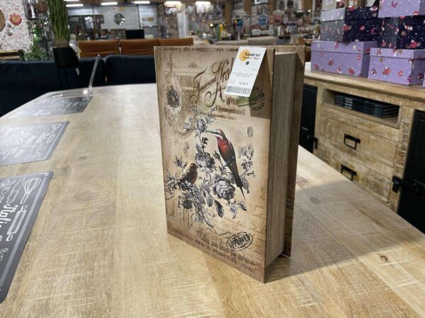 LIVRE TROMPE L'OEIL BOITE - MOTIF OISEAU GM