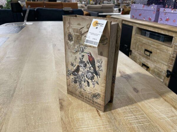 LIVRE TROMPE L'OEIL BOITE - MOTIF OISEAU MM