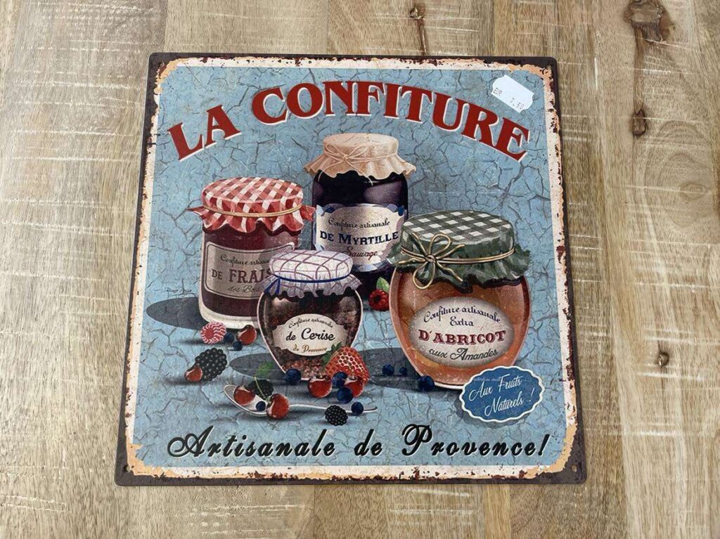 Plaque MÉtal CarrÉe 30x30cm La Confiture Annexe Meuble And Deco 