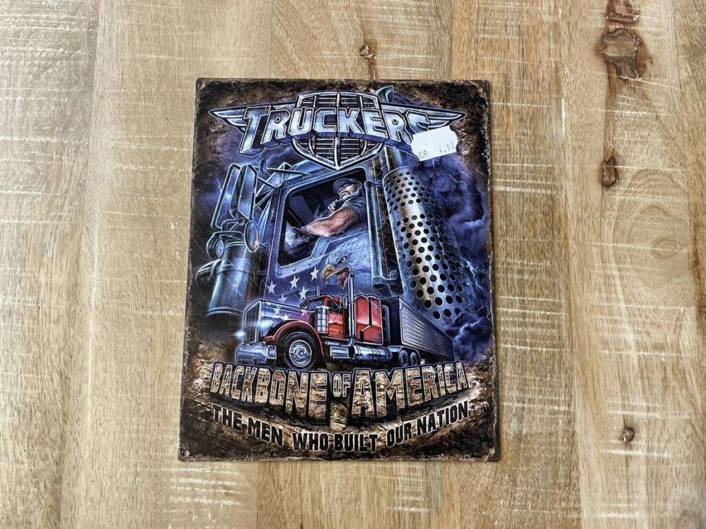 PLAQUE METAL 25X20CM TRUCKERS