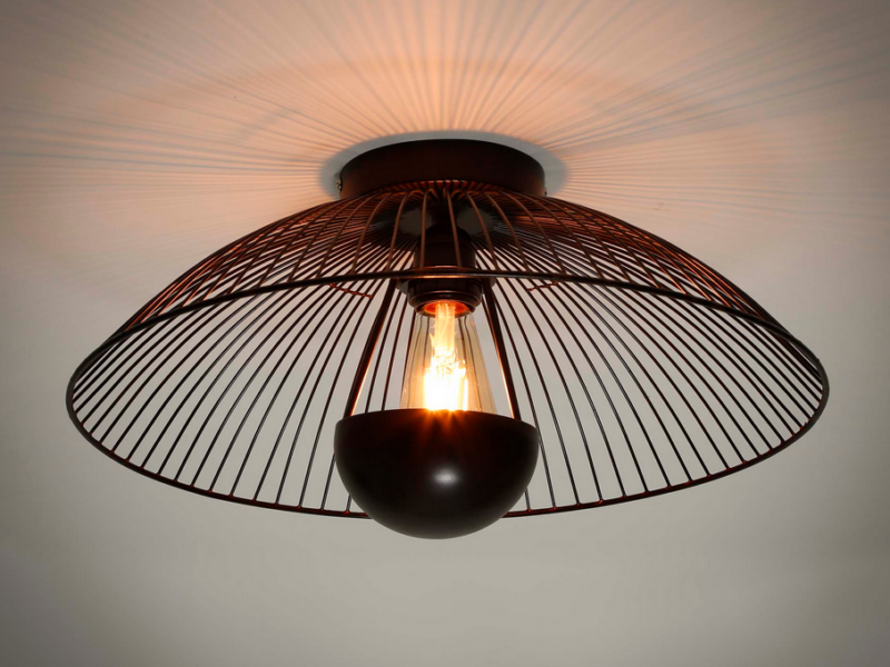 PLAFONNIER OU APPLIQUE MÉTAL CUIVRE ANTIQUE